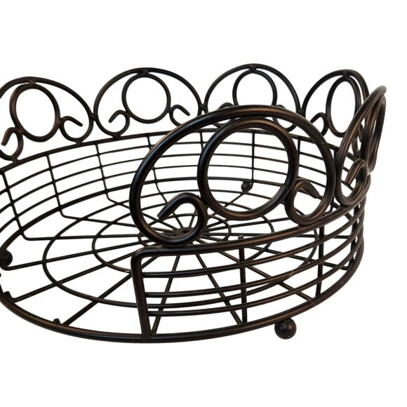 Round Black Metal Paper Plate Holder 11.5 Inch Decorative  Stand for Party Weddi - Picture 3 of 6